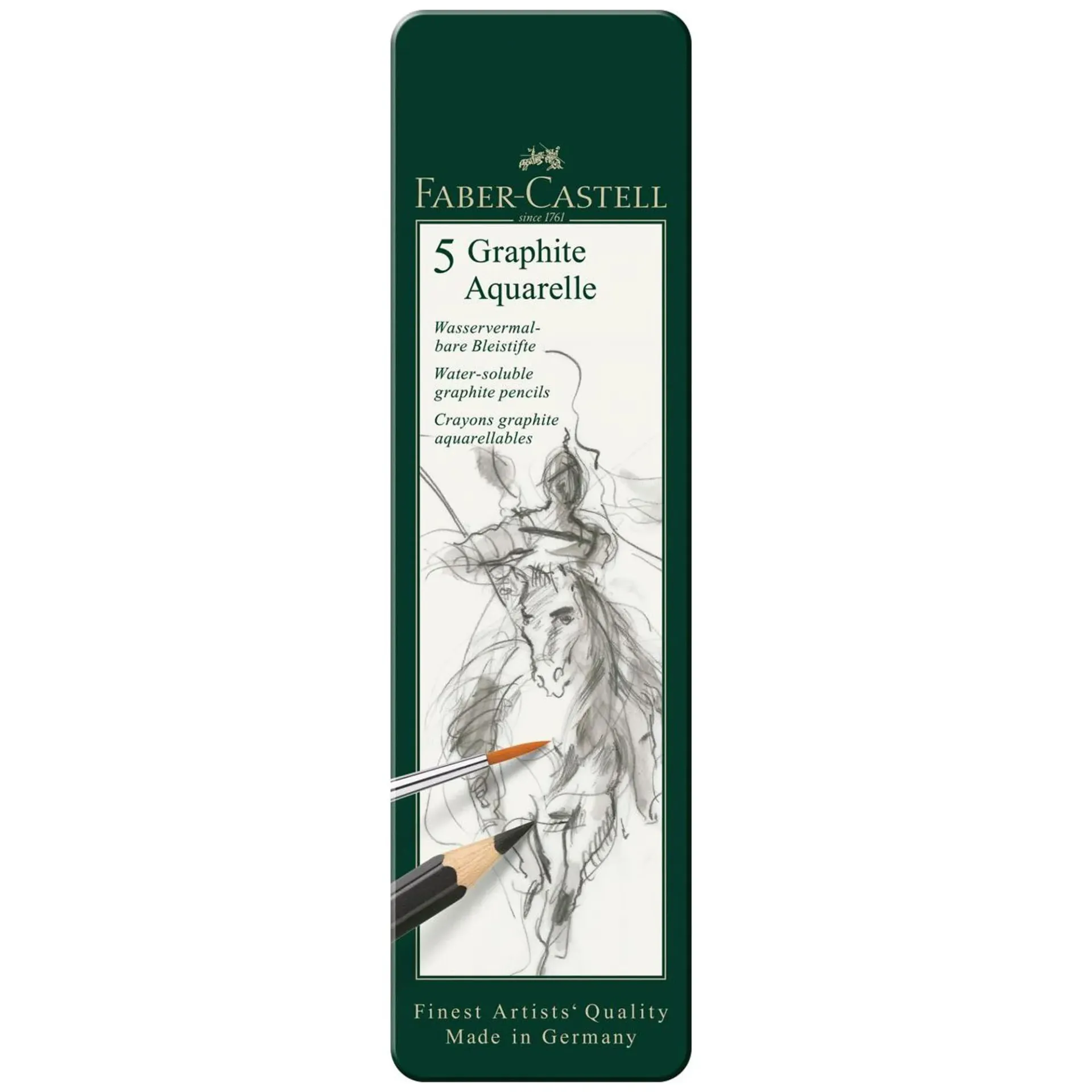 Lápices Grafito Acuarelable Faber-Castell (HB-2B-4B-6B-8B)