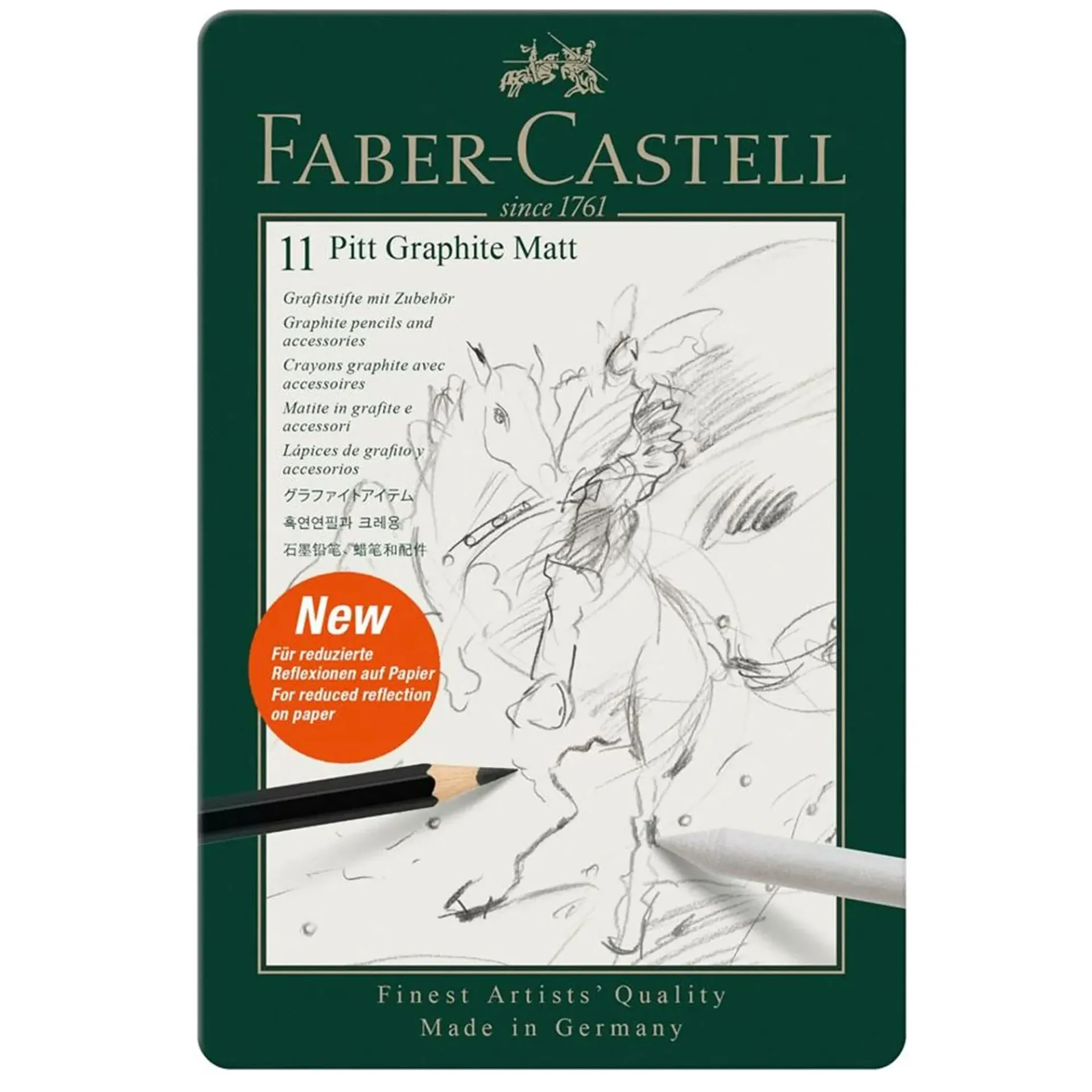 Lápices Grafito Faber-Castell Pitt Graphite Matt 11 pzas