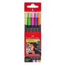 Marcador Faber-Castell Grip Finepen Neón 5 Colores