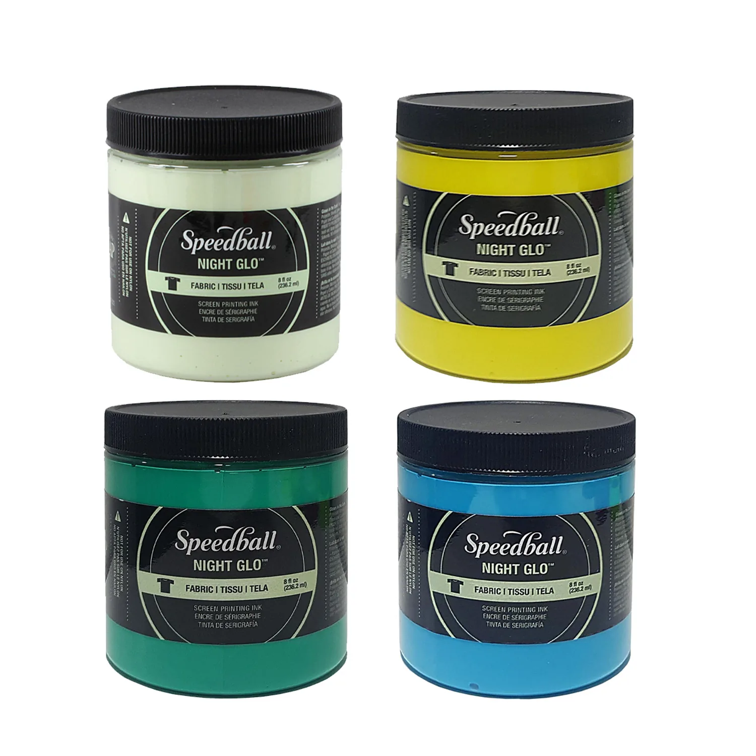 [47520] Pintura Serigráfica para TELAS Speedball 236ml Night Glo (Azul Night Glo)