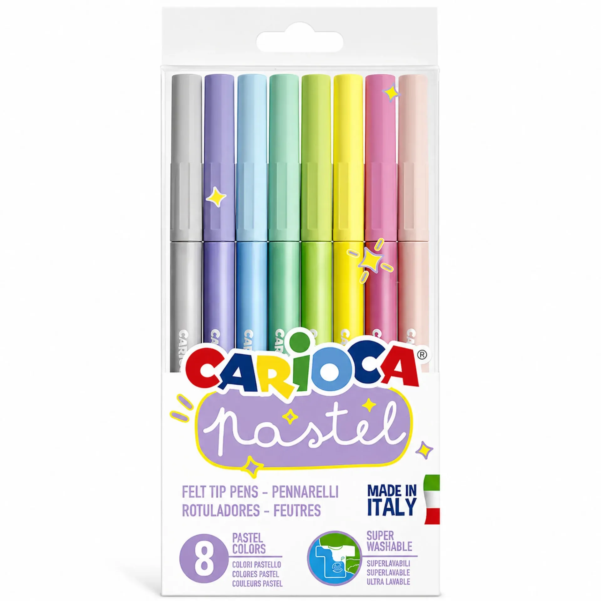 Plumones Carioca Pastel (8 Colores)