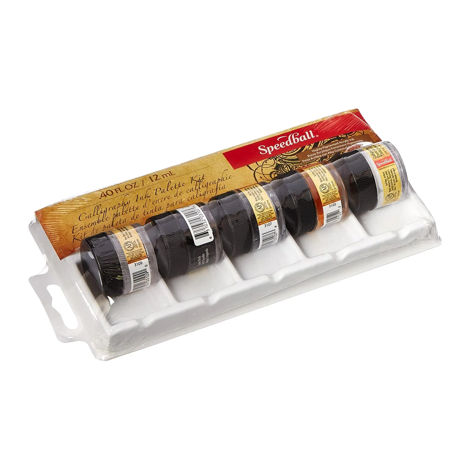 Tinta Acrílica para Plumilla 12ml Speedball 5 Colores