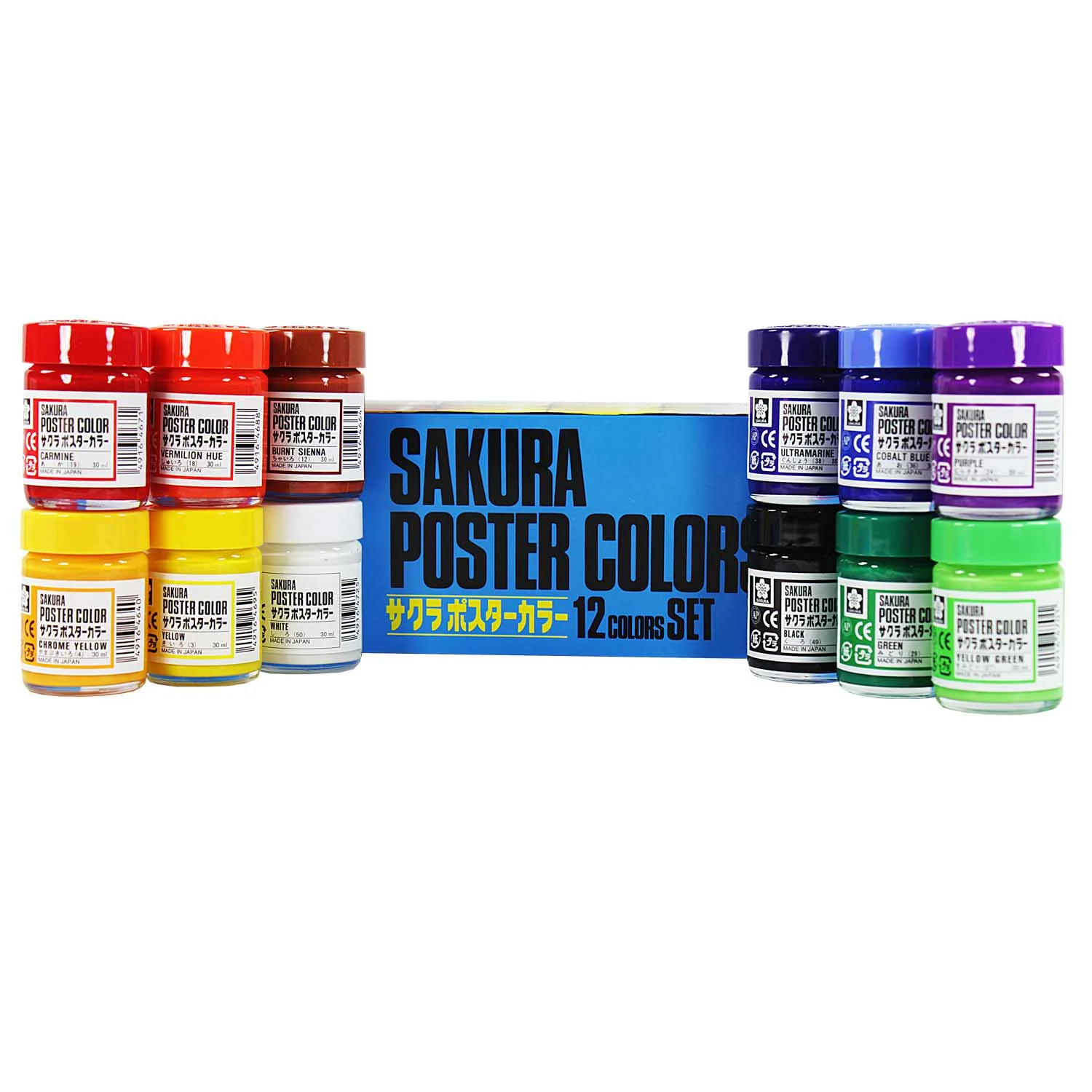 Témpera Profesional Poster Color Sakura12 Colores