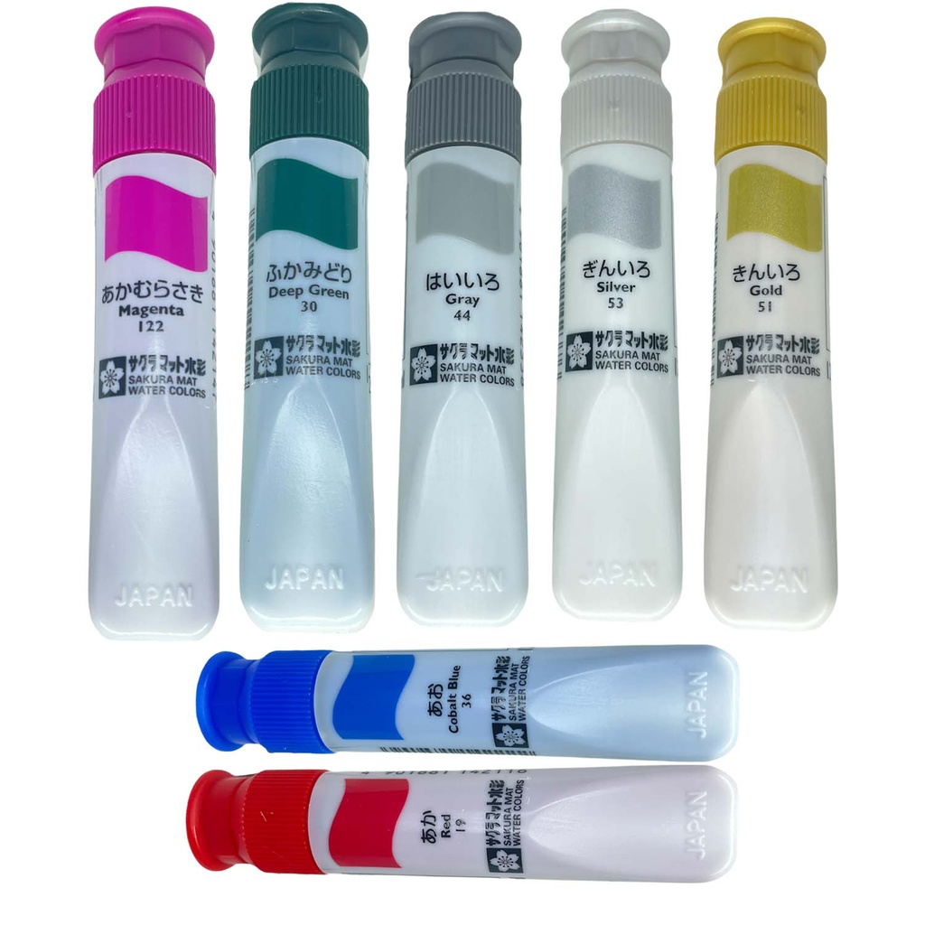 [MWP#12] Acuarela Semi-Transparente Sakura 12ml Individuales (Café)