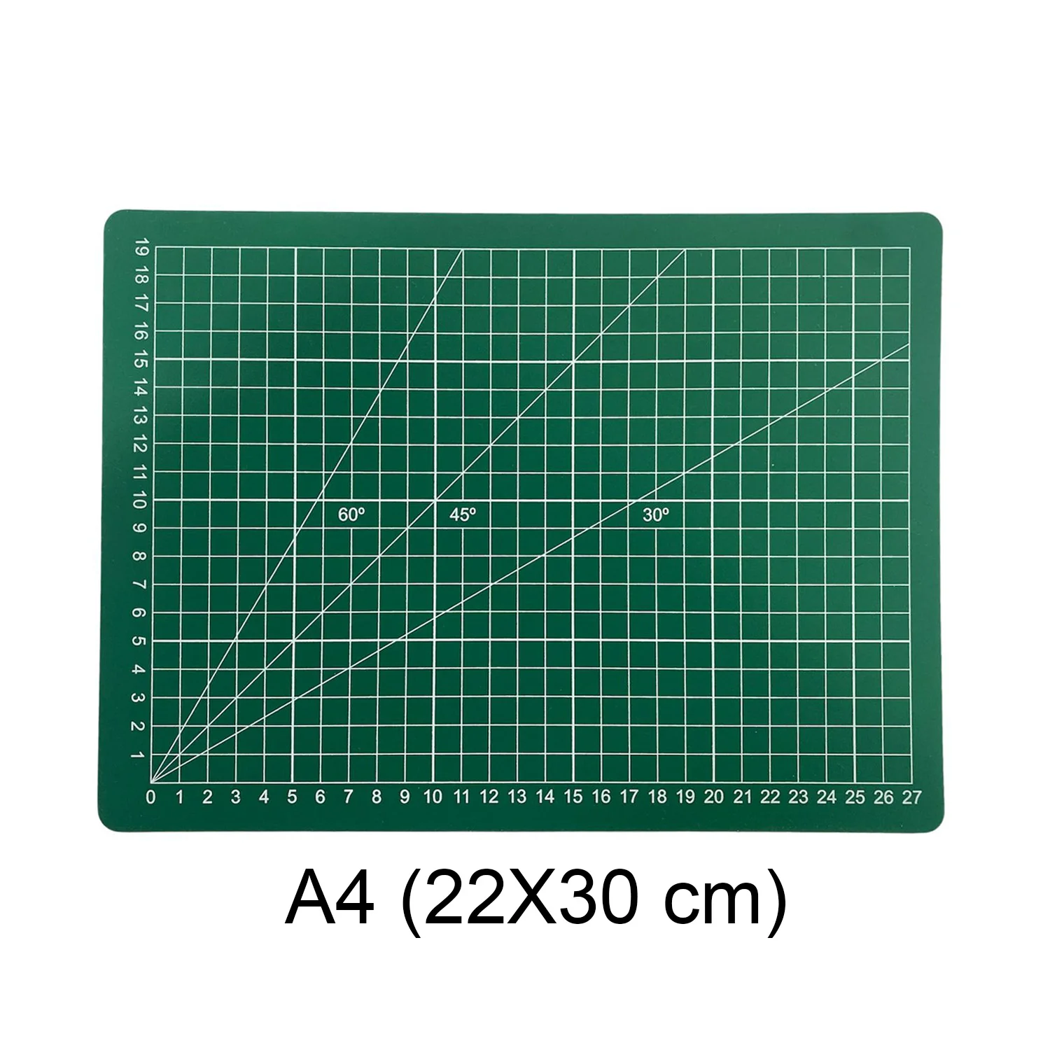 [BACO03022003VER] Base de Corte 30X22cm (A4) Cuadriculada y con Ángulos (Verde)