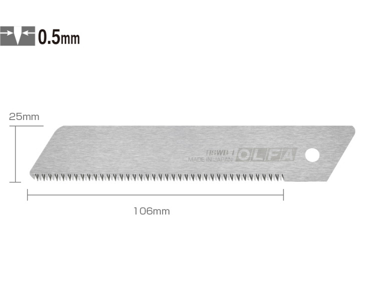 Repuesto para Cuchillo Olfa Extra Fuerte Tipo Sierra 1ud