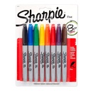 Marcador Sharpie Set 8 Colores Punta Fina