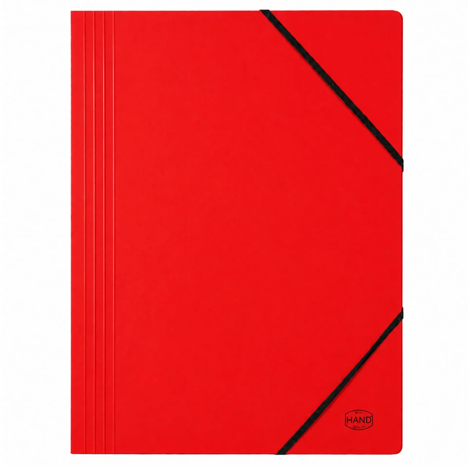 [#1018-RJ] Carpeta de Cartón con Solapas y Elástico (Oficio) (Rojo)
