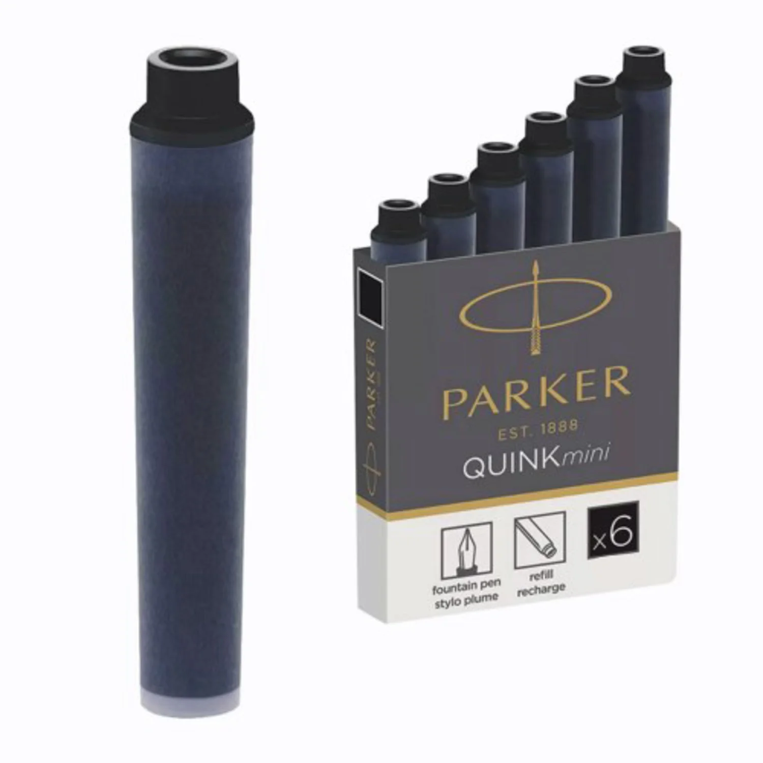 [1950409] Cartucho corto de tinta para Pluma Parker (6ud) (Azul)