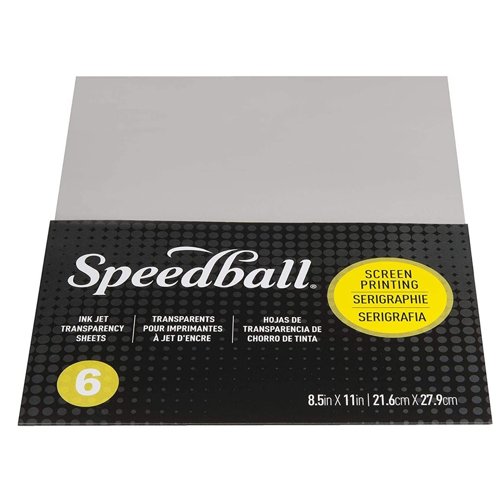 Hojas para serigrafía transparente 6und Speedball