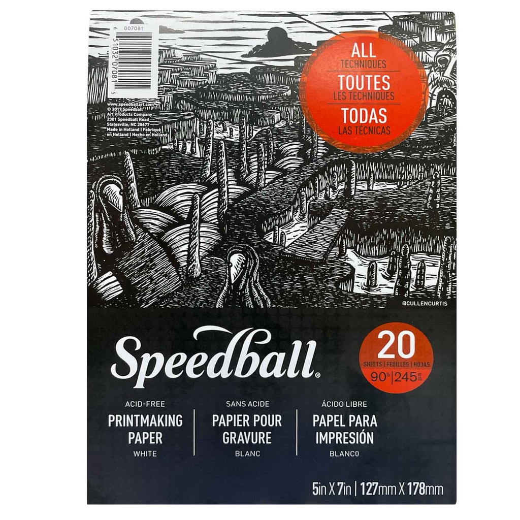 Block Papel Para Grabado Speedball 245gr 12.7x17.8cm 20hjs