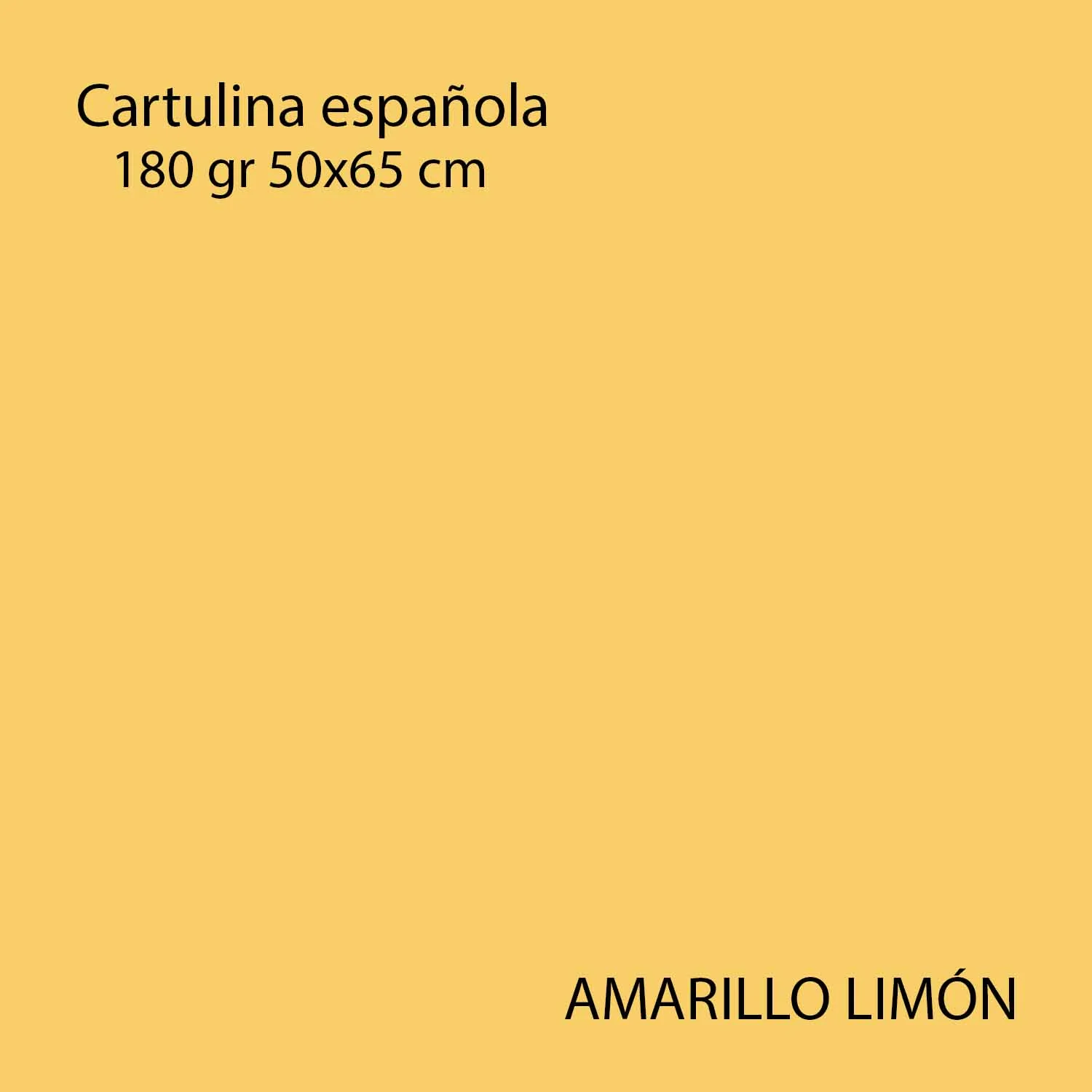 [CAES06550100LIM] Cartulina Española de Colores 50x65 180gr (Amarillo Limón)