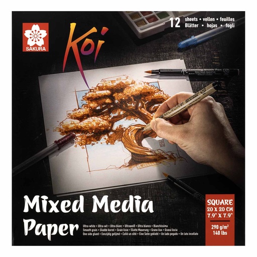 Block Mix Media Sakura 20x20cm 290gr. 12Hj