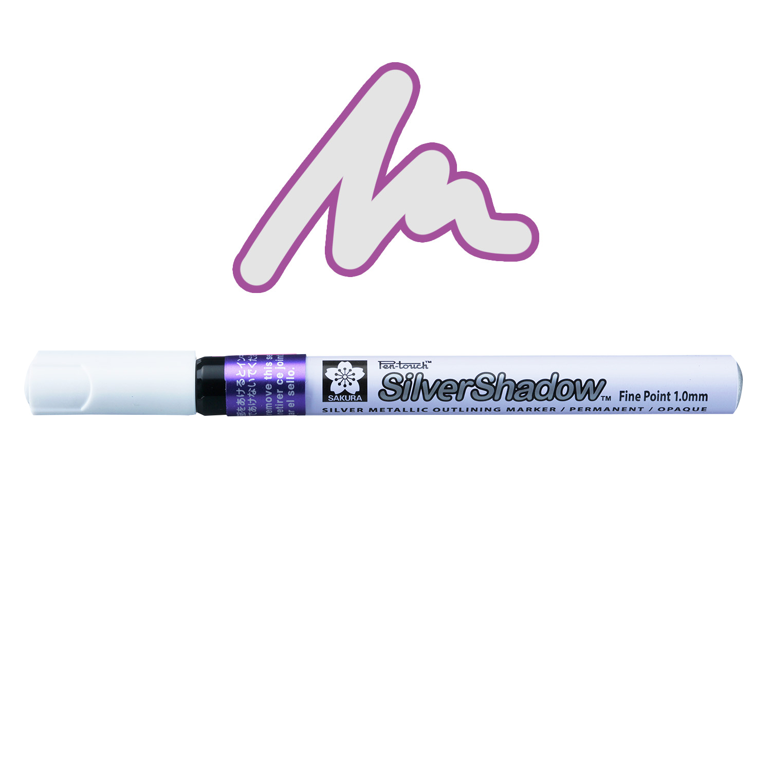 Marcador Permanente Pen Touch Silver Shadow Sakura 1.0mm