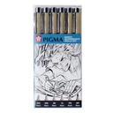 Set de Tiralínea Pigma Micron Sakura Manga Intermedio 6ud