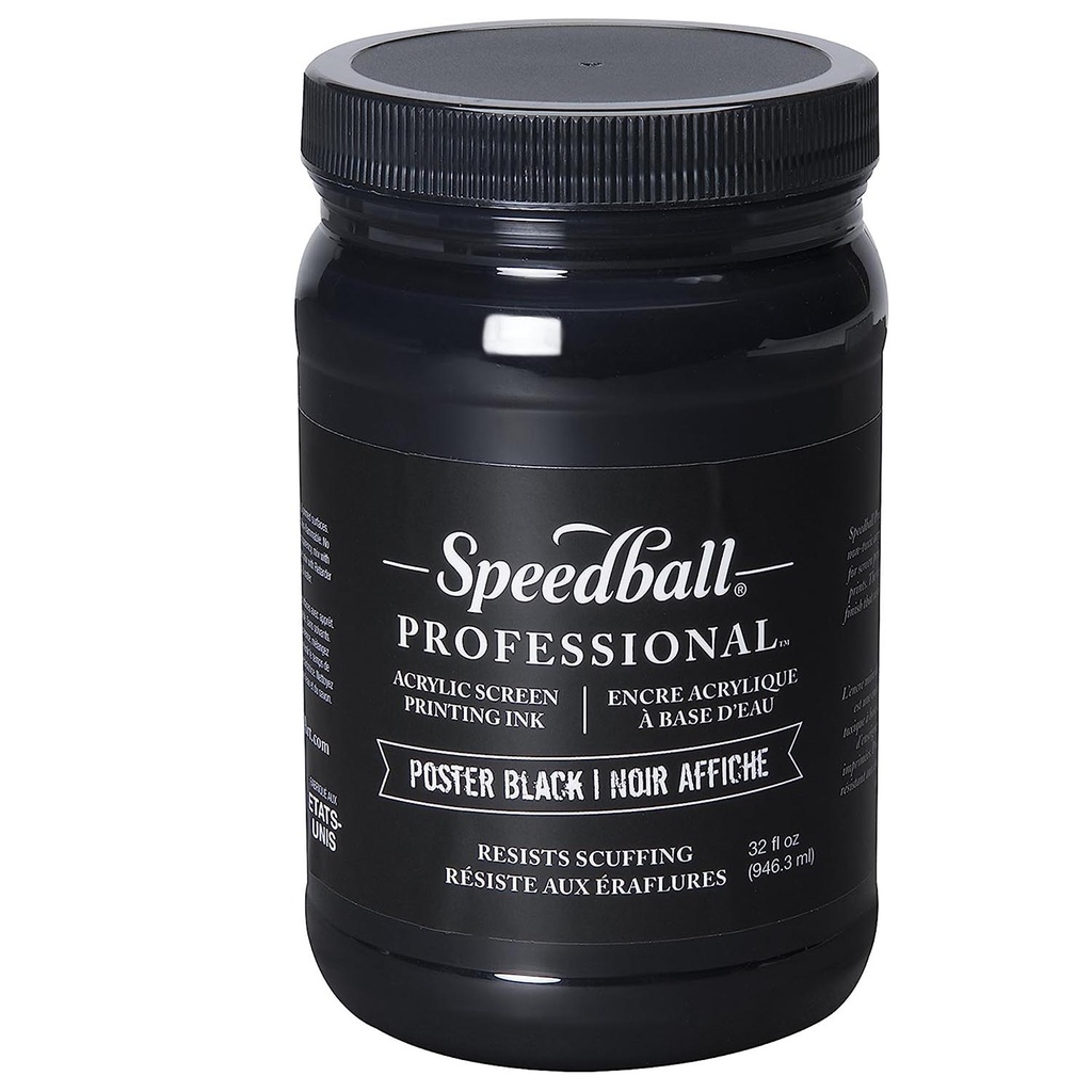 Tinta Para Serigrafía Poster Black Speedball 32oz 946.3ml