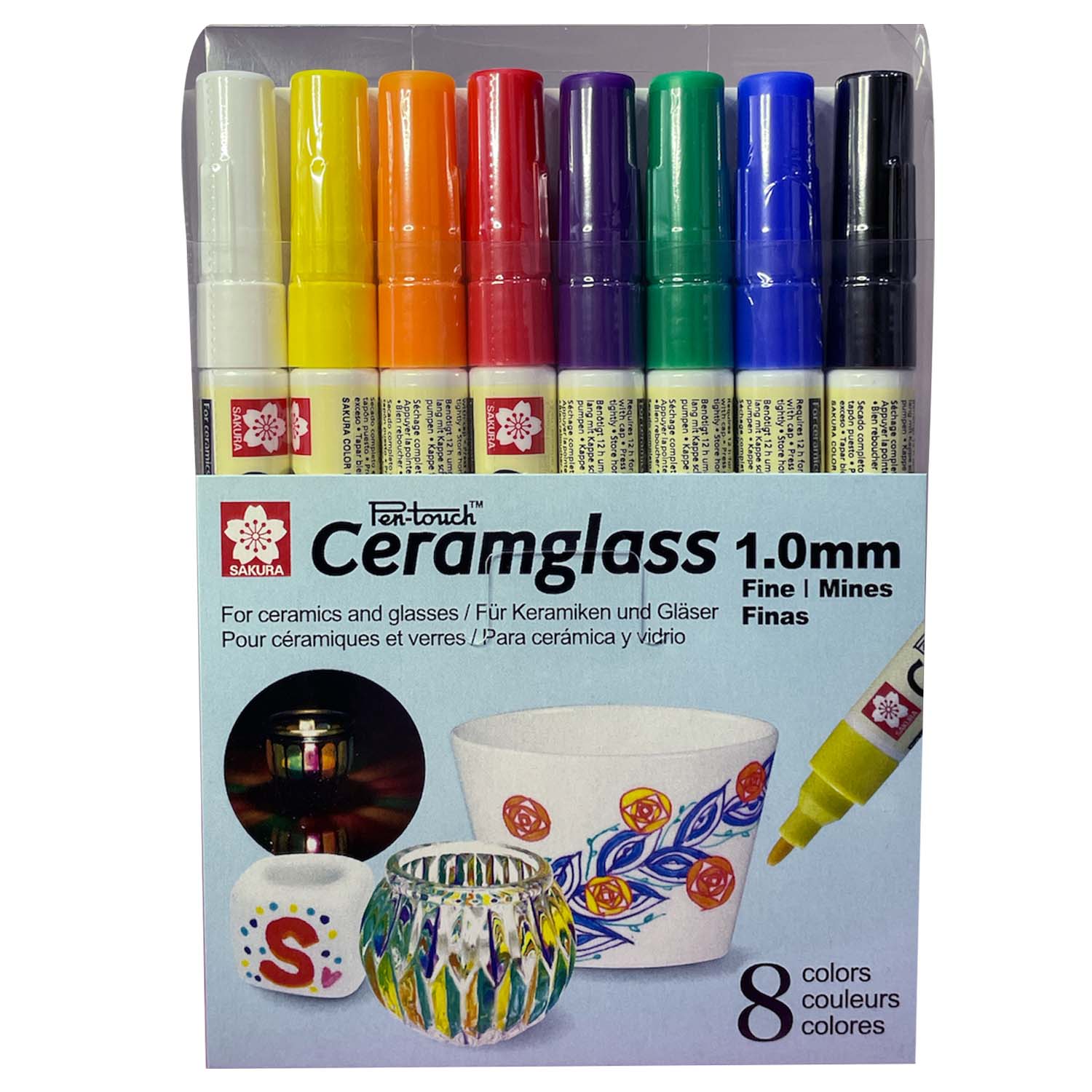 Marcador Para Cerámica y Vidrio Ceramglass Sakura 8 Colores