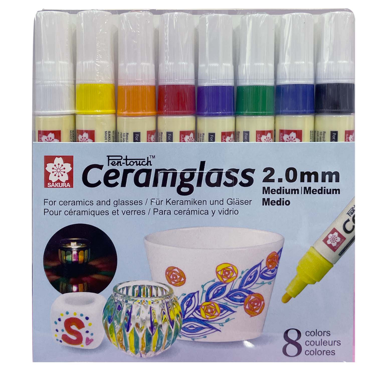 Marcador Para Cerámica y Vidrio Ceramglass Sakura 8 Colores