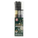 Marcador Permanente Pen Touch Sakura (Oro-Plata-Blanco)0.7mm