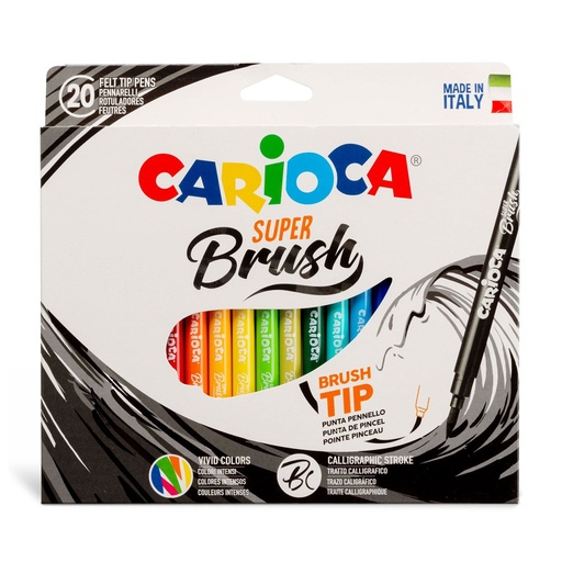 Plumones Carioca Super Brush (20 Colores)