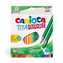 Lápices Carioca Hexagonal Borrable (24 Colores)