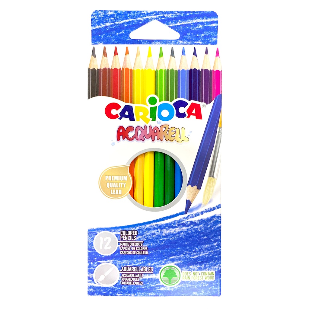 Lápices Acuarelables Carioca 12 Colores
