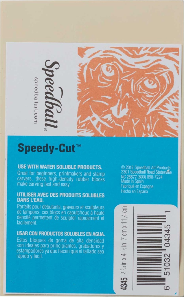 Goma para Grabado Speedball Speedy Cut-Easy Crema 7x11.4cm