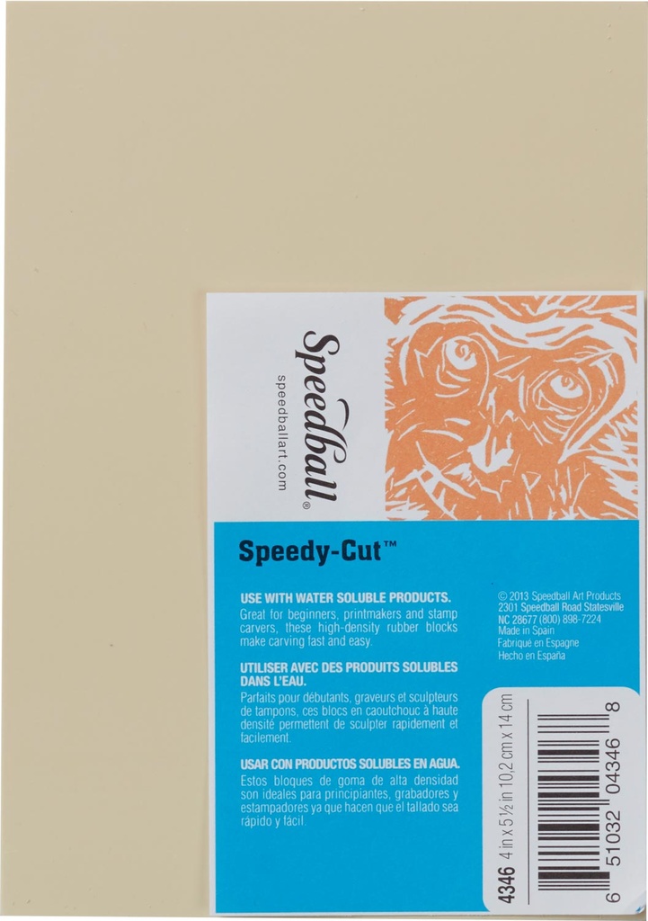 Goma para Grabado Speedball Speedy Cut-Easy Crema 10x14cm