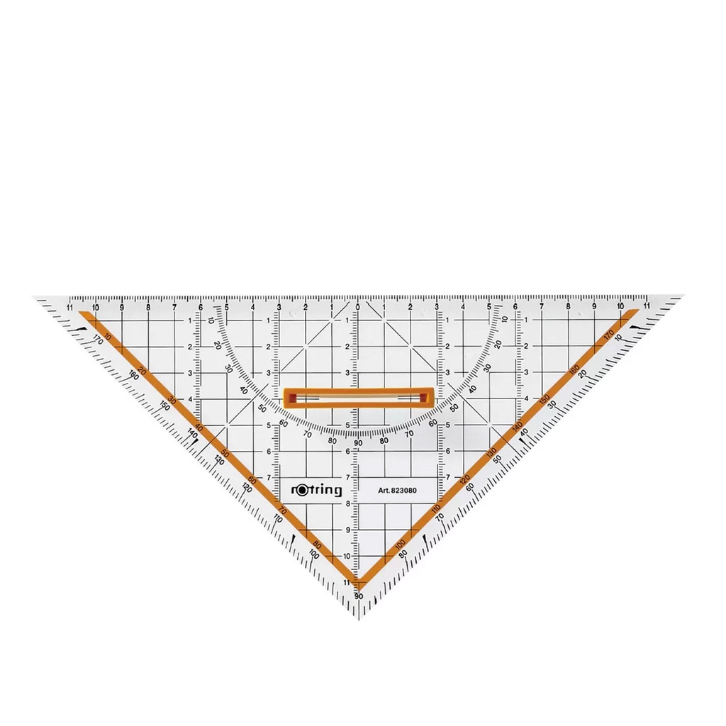 Escuadra Geométrica 45°con Toma de Centro 25cm