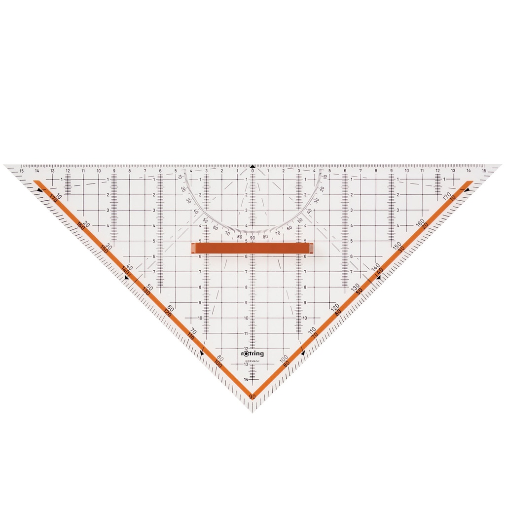 Escuadra Geométrica Rotring 45°con Toma de Centro 32cm