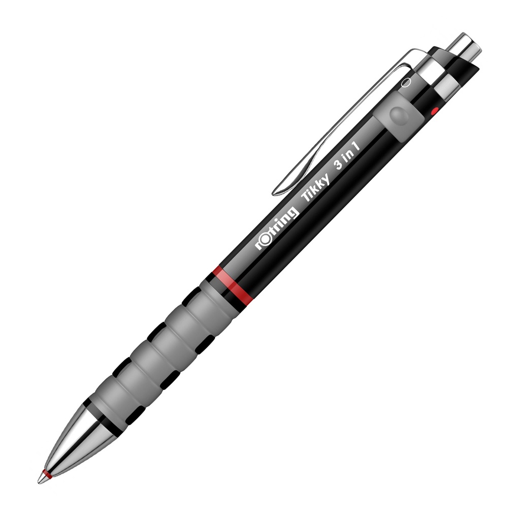 Bolígrafo Rotring Tikky 3 en 1 Negro (0.5mm /negro y rojo)