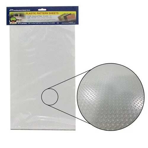 [97449] Láminas de estireno piso industrial diamante 2ud (1:100)