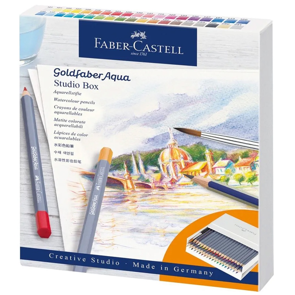 Lápices Acuarelables Faber-Castell Goldfaber Aqua 38 Colores