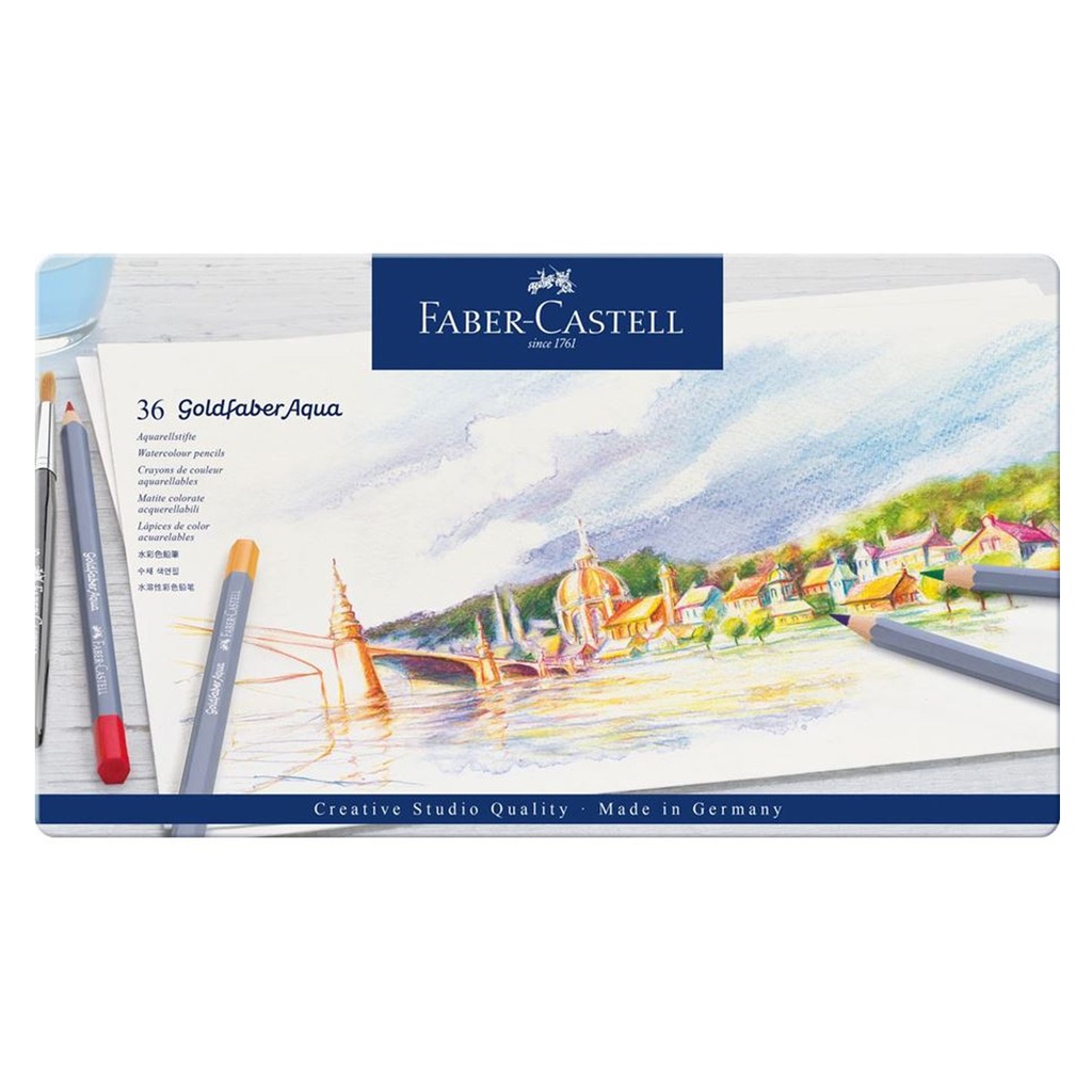 Lápices Acuarelables Faber-Castell Goldfaber Aqua 36 Colores