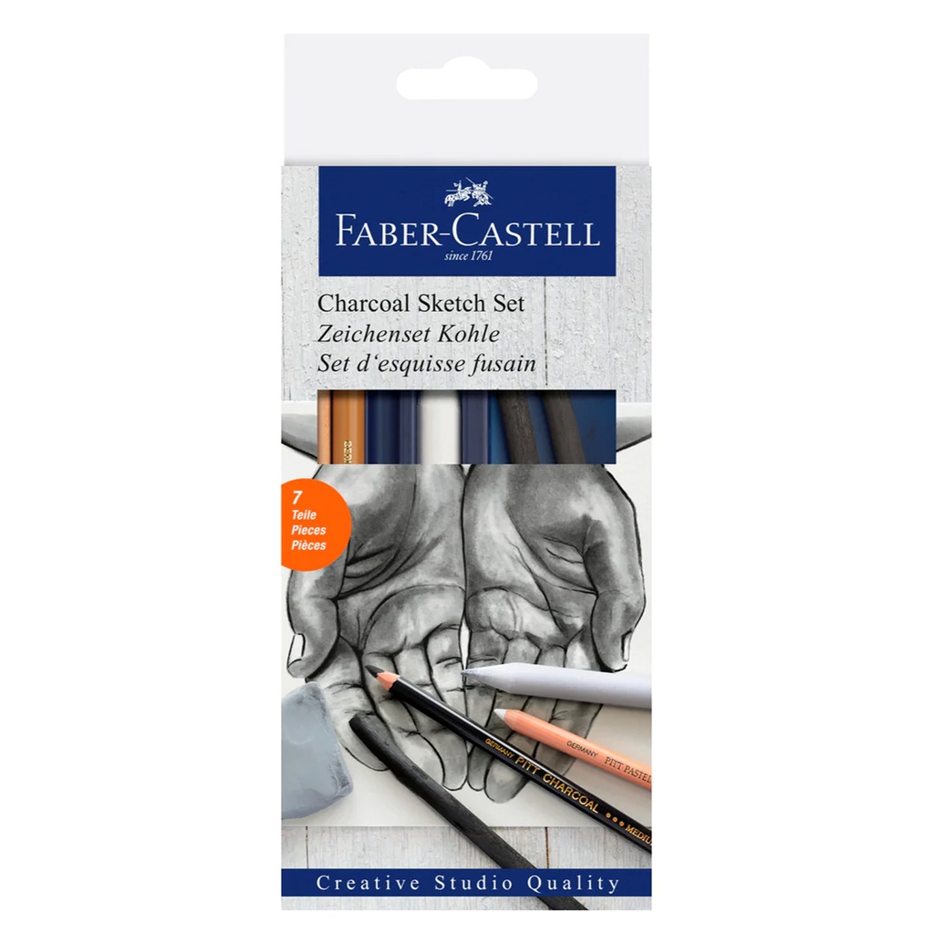 Set de Dibujo Carbón Faber-Castell Goldfaber 7 piezas