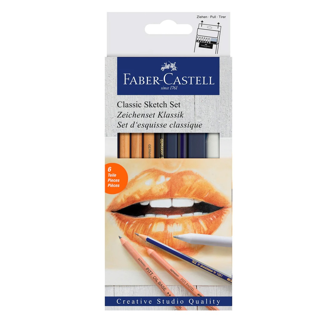 Set de Dibujo Clásico Faber-Castell Goldfaber 6 piezas