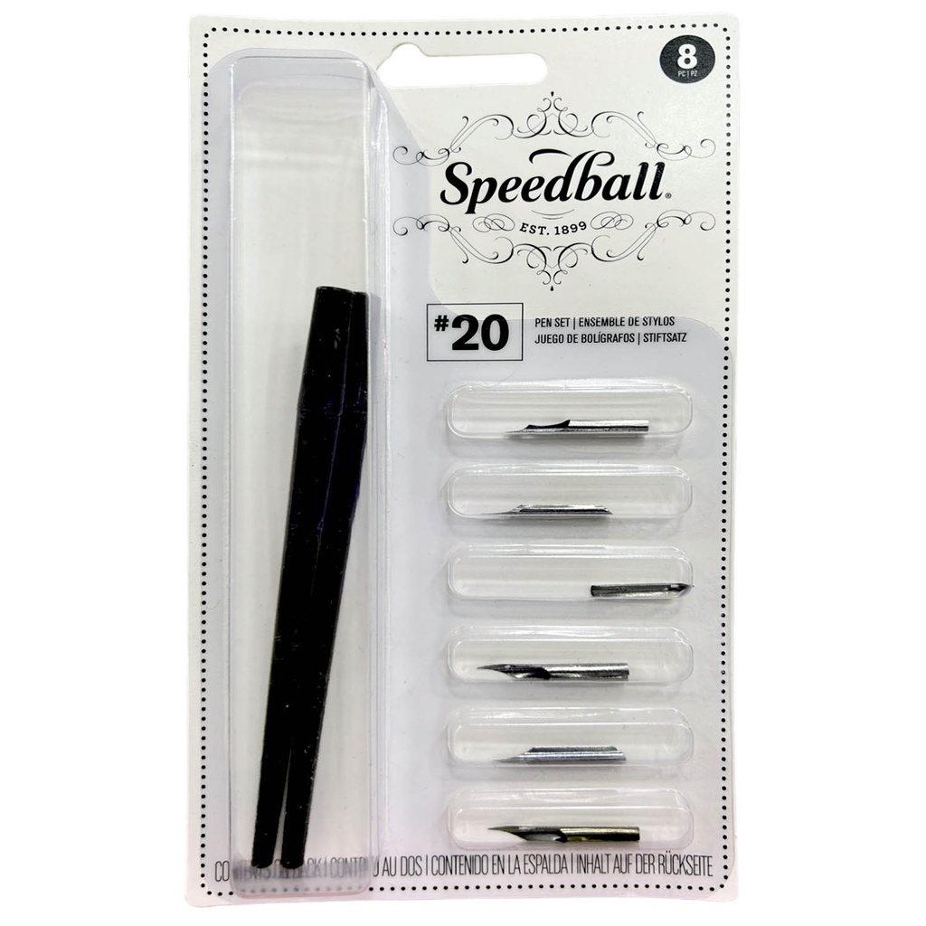 Set de Plumillas Speedball Caligráficas Mixtas Uso General N°20