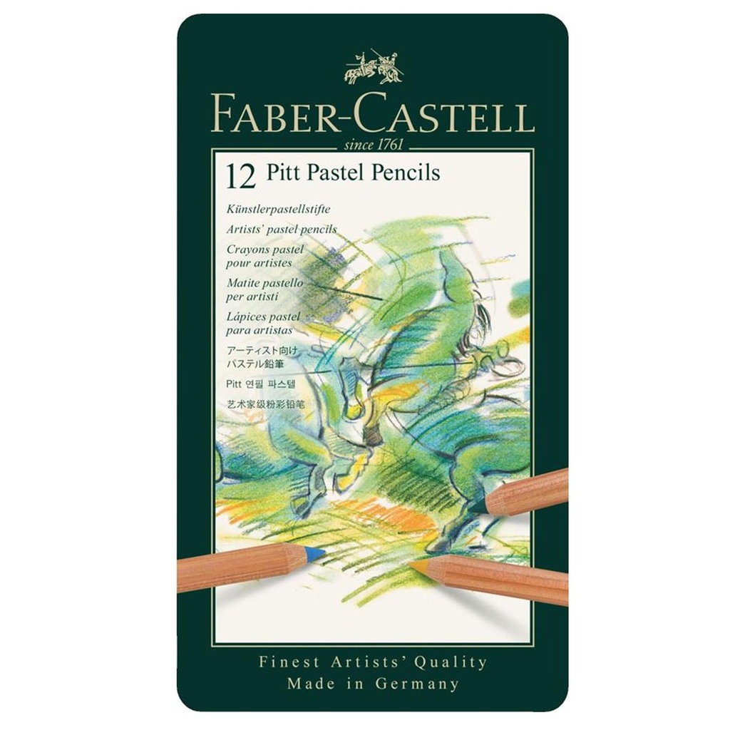 Estuche 12 Lápices Faber-Castell Pitt Pastel