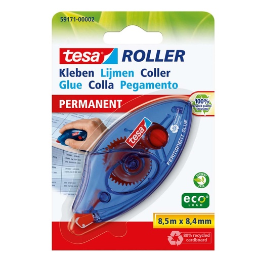 Adhesivo Roller Permanente Tesa 8.4mm x 8.5mts