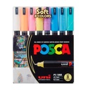 Marcador Uni Posca set 8 Colores Pastel 1M (0.7mm)