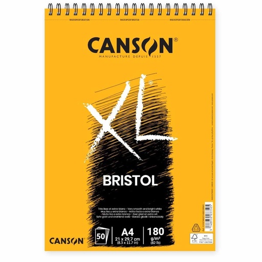 Croquera Canson XL Bristol 180gr 50 hjs A4 (21x29.7cm)