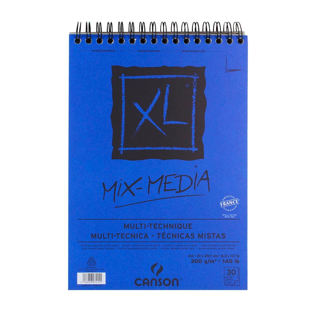 Croquera Canson XL Mix-Media 300gr 30 hjs A4 (21x29.7cm)