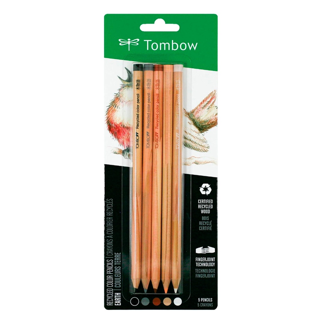 Set de Lápices Color Recycled Tombow (5 Colores Tierra)