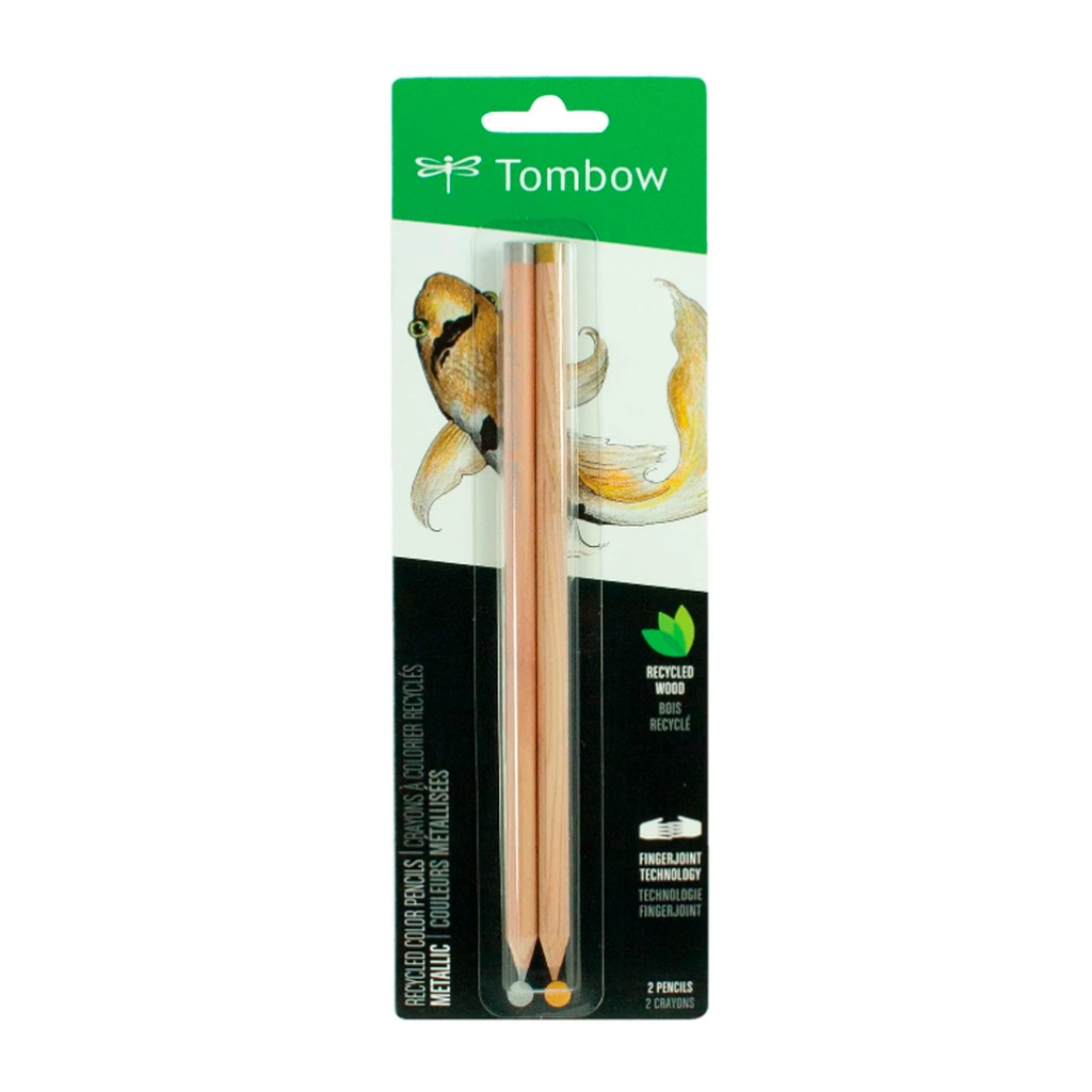 Set Lápices Color Recycled Tombow 2 Colores Metalicos