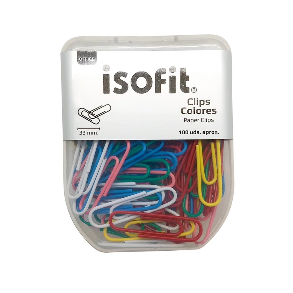 Clips Isofit-DSG Metal Colores Surtidos 33mm (100ud)