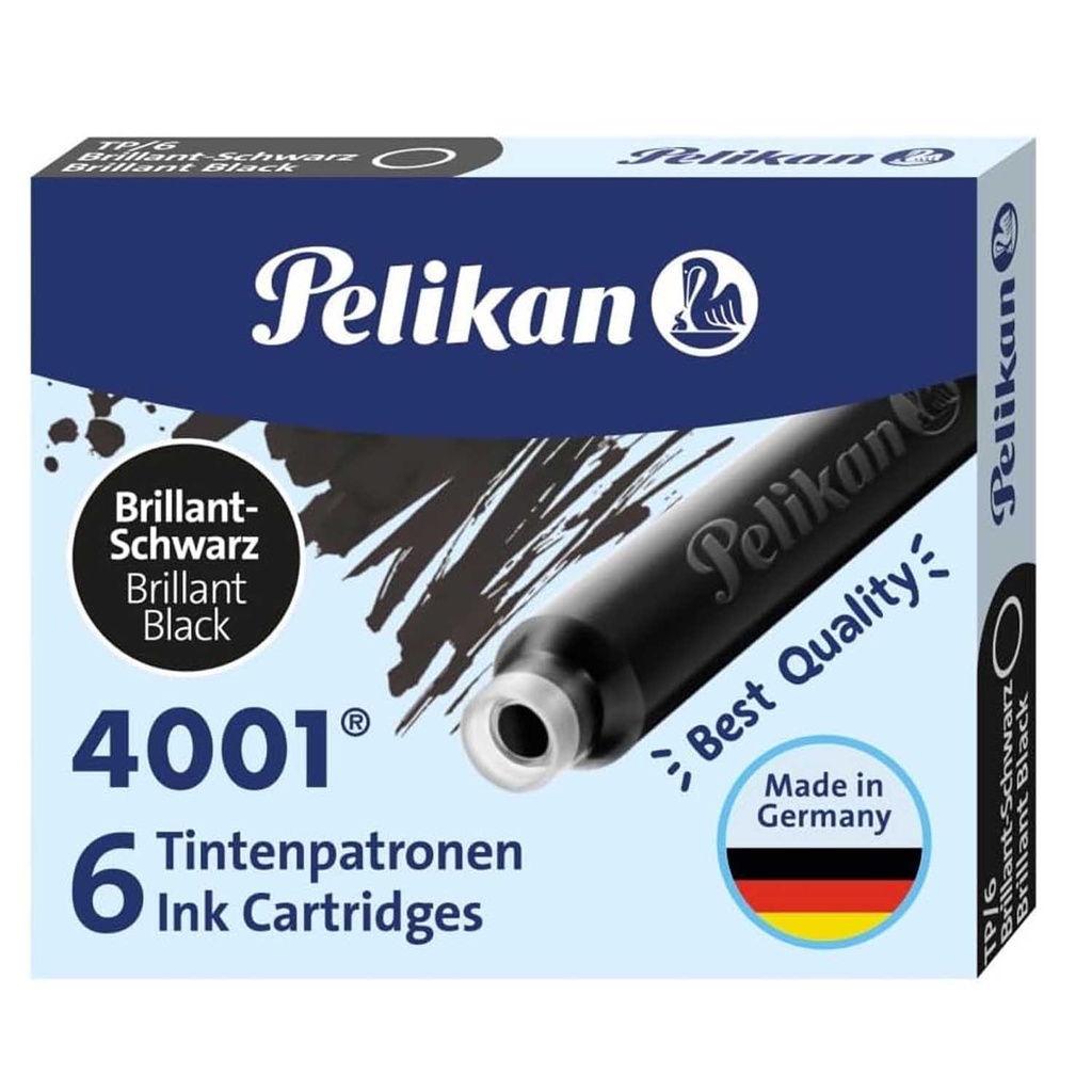 Repuesto 4001 Pelikan para Plumas Negro (6 ud)