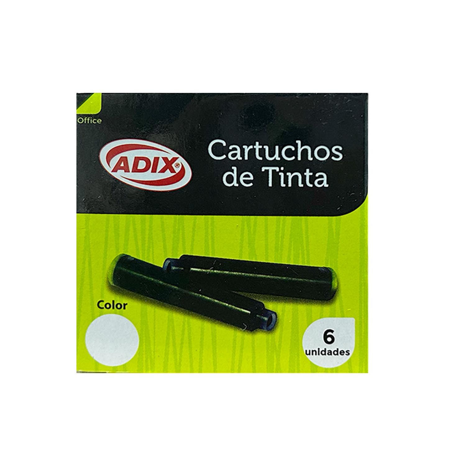 Cartucho Corto De Tinta Para Pluma Adix 6u