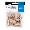 Pinza de Madera Natural Creative (30u)