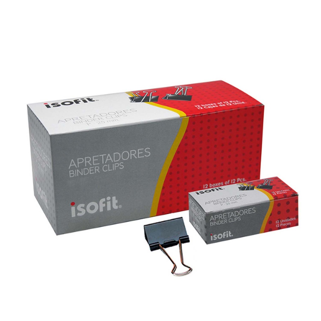 Apretador Doble Clip Isofit 1/4 32mm (12 uds)