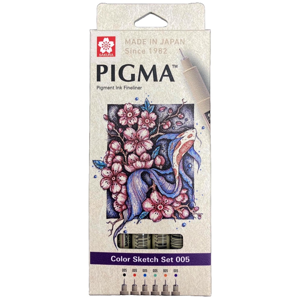 Set de Tiralínea Pigma Micron Sakura 0,05 6 Colores
